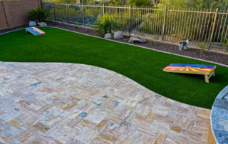 a small backyard artificial turf project