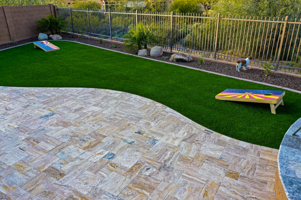 a small backyard artificial turf project